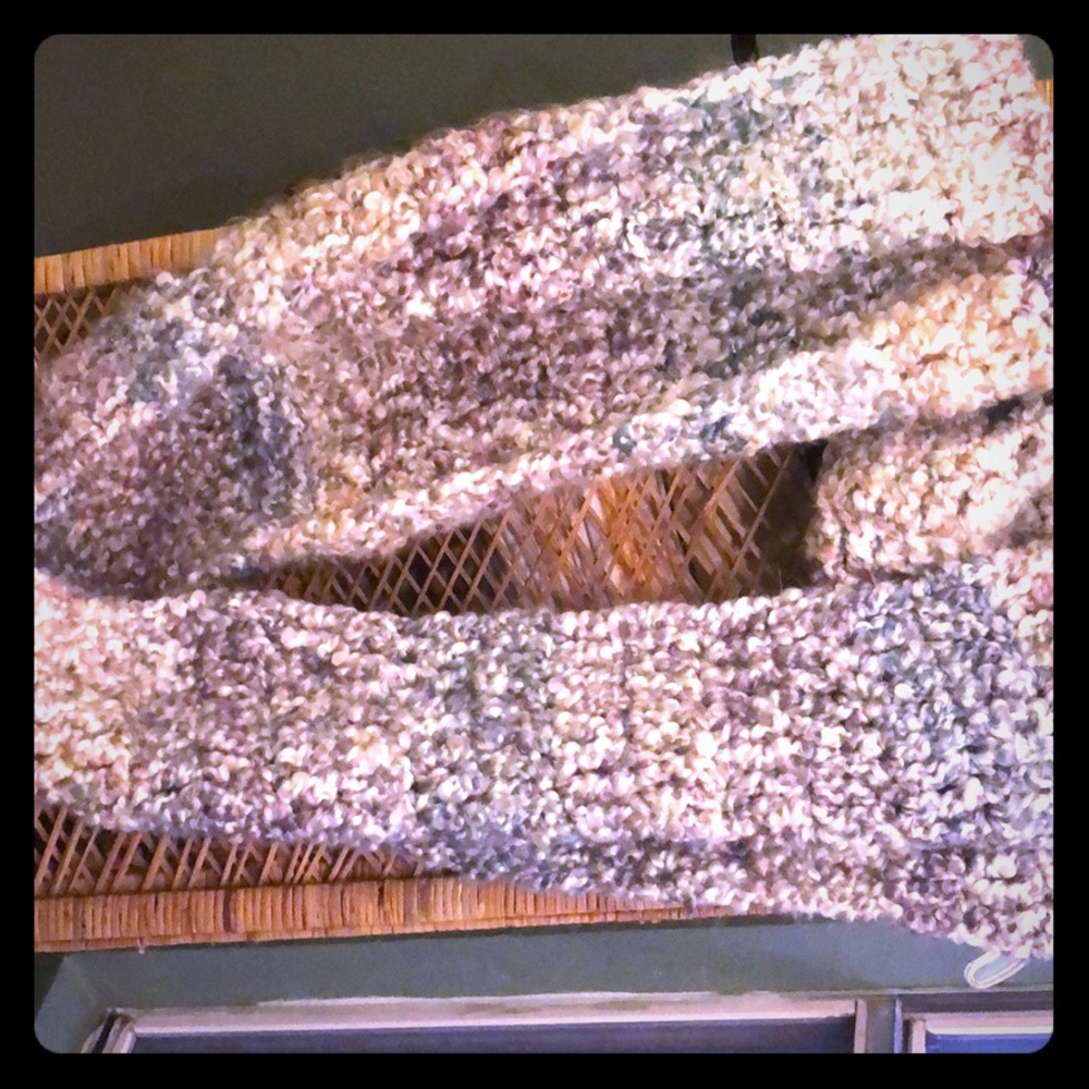 Hand knitted scarf